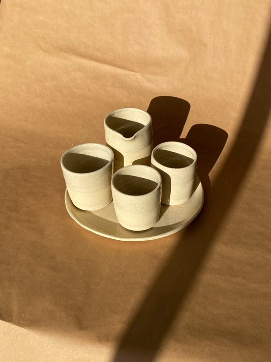 Set Pedra · Jarra, 3 Tazas y Bandeja