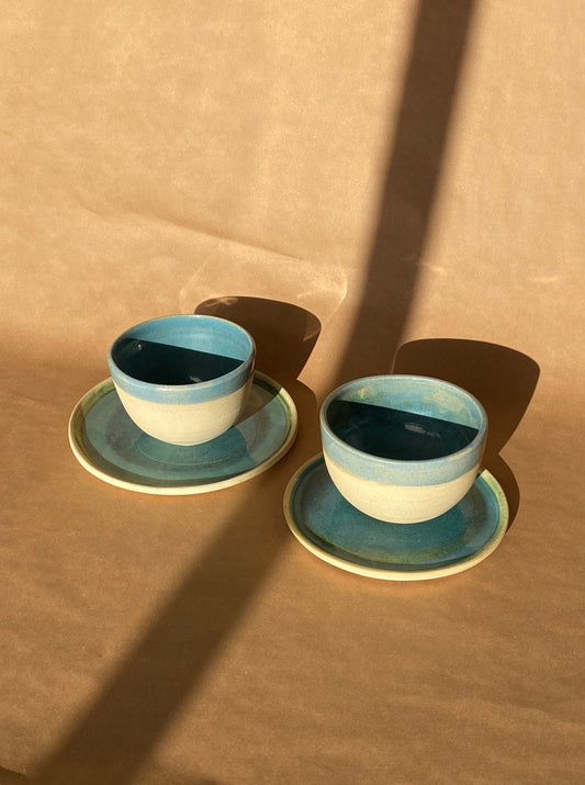 Set Turquesa · 2 Platos S y 2 Boles