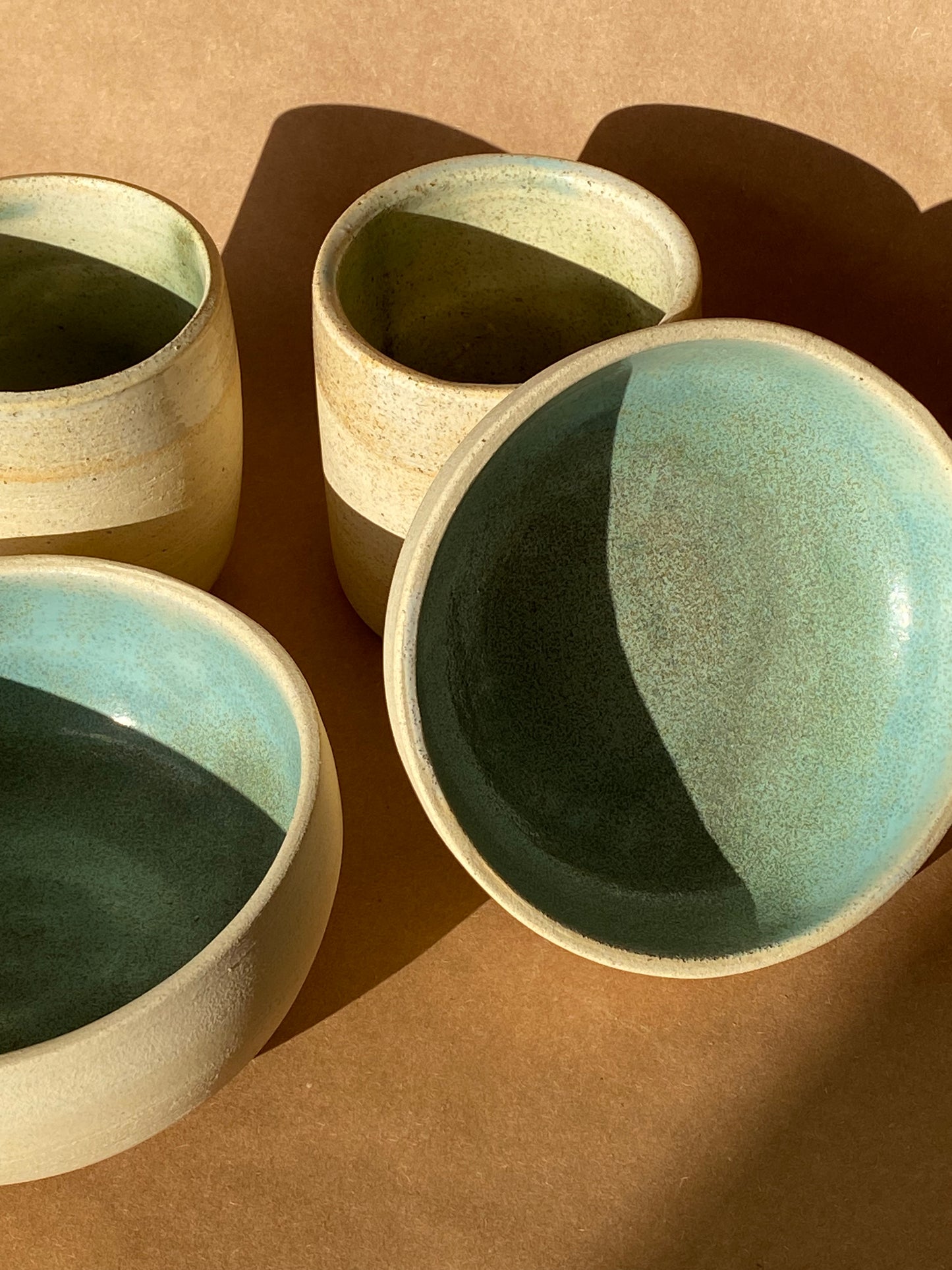 Set Aguamarina · 2 Boles y 2 Vasos