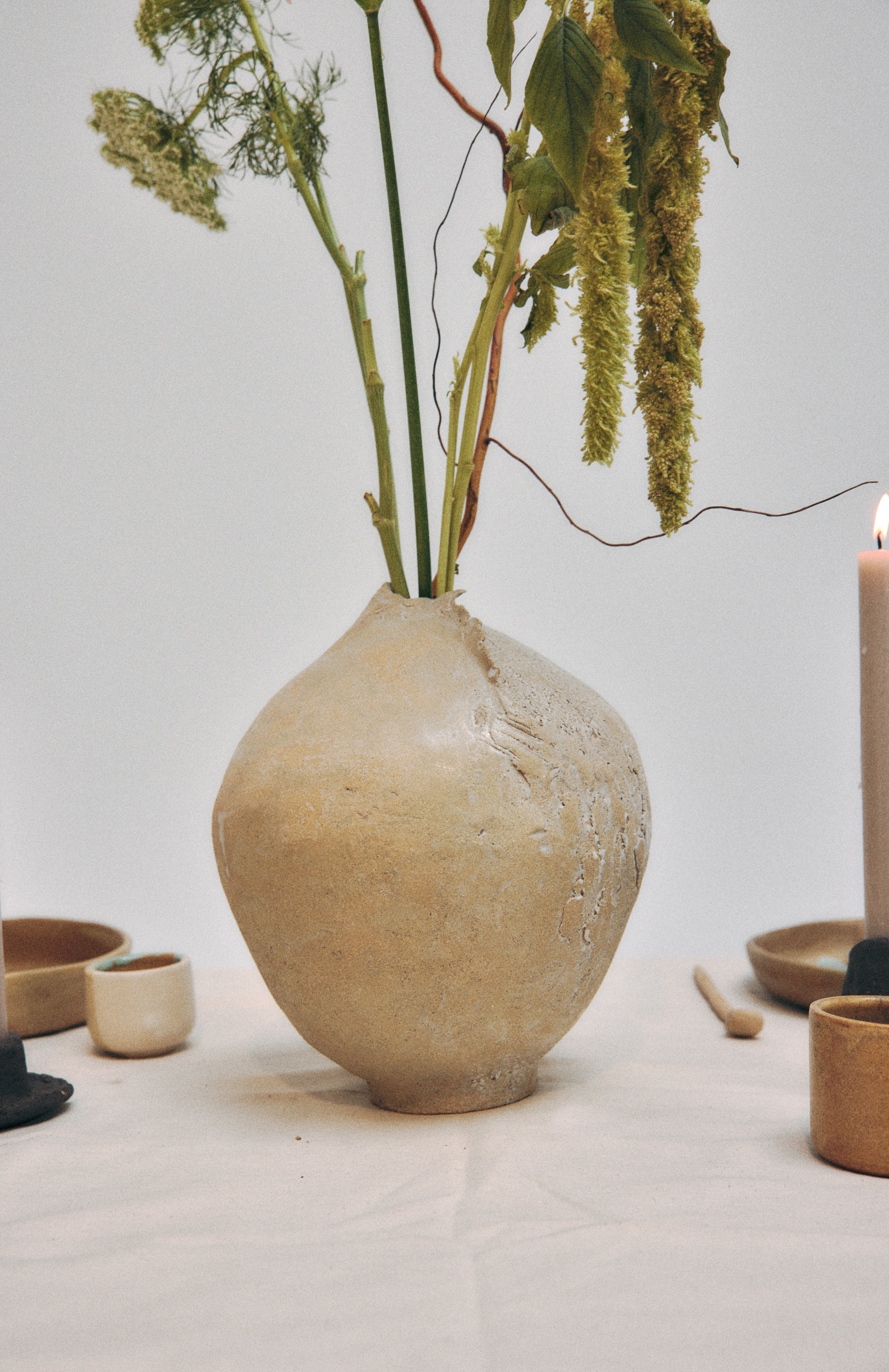 Jarrón Panal Blanco