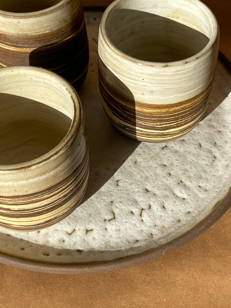 Set Terra · 1 Bandeja y 3 Vasos