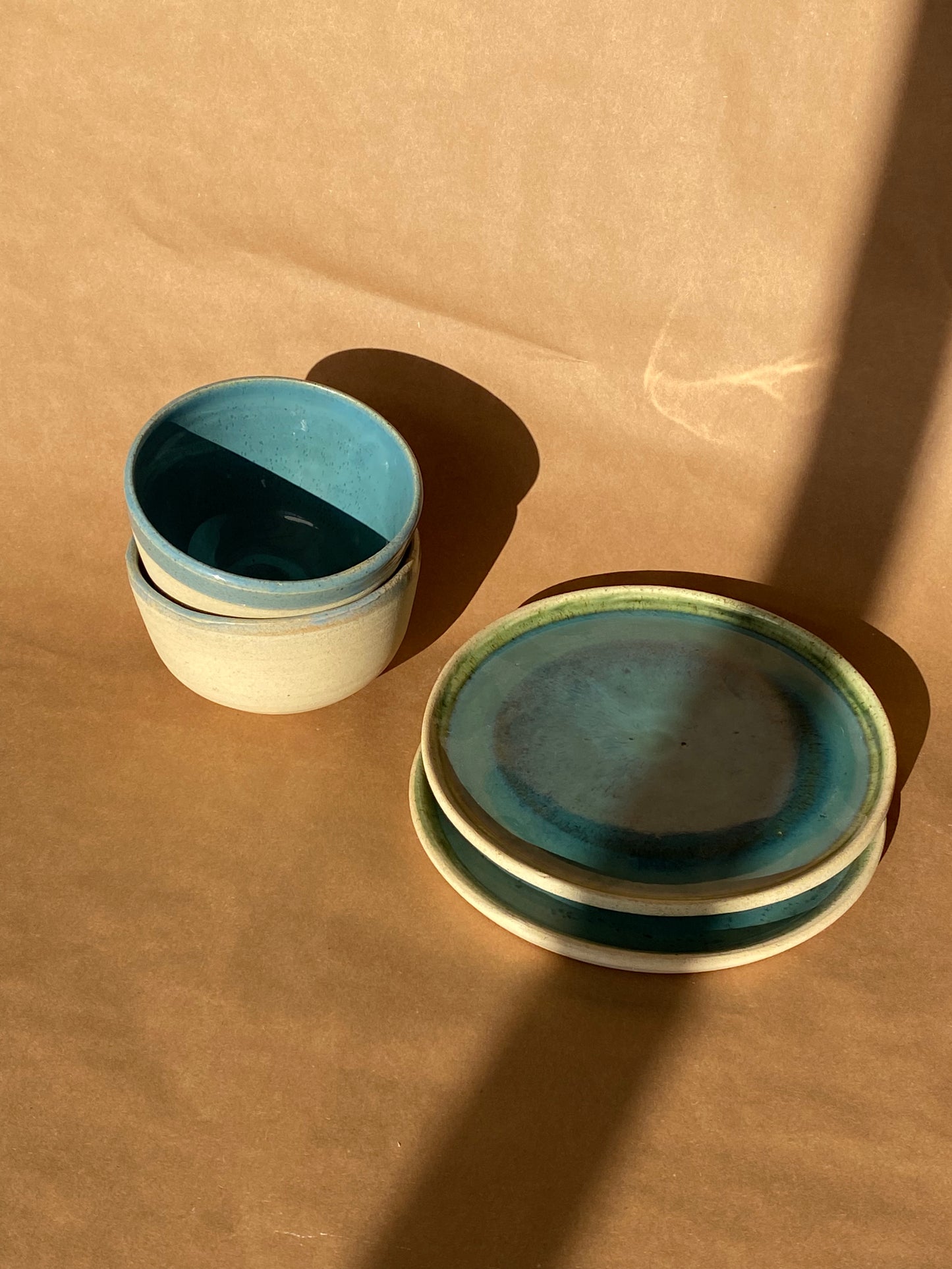 Set Turquesa · 2 Platos S y 2 Boles