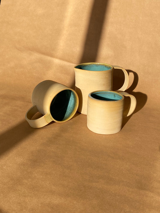 Set Turquesa · Jarra y 2 Tazas