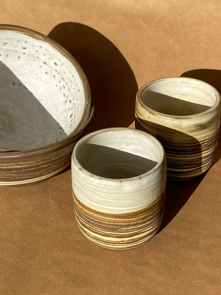 Set Terra · 2 Platos L, 2 Platos S, 2 Boles y 2 Vasos