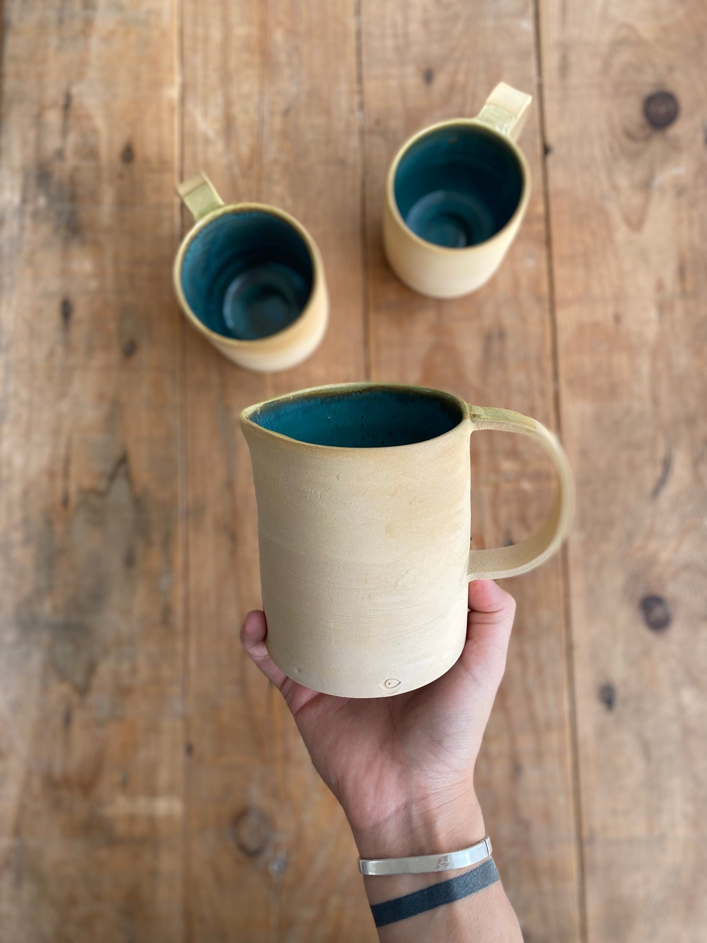 Set Turquesa · Jarra y 2 Tazas